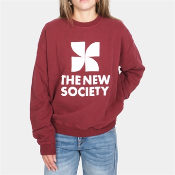 The New Society Logo Sweatshirt Plum Fantasy